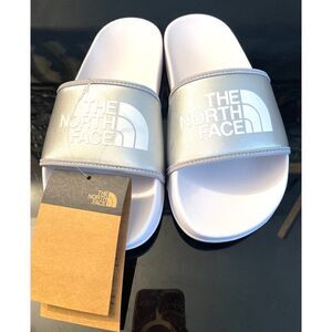 The North Face Base Camp Slide III Metallic Silver Slip-On Sandals WMS SZ 6 New